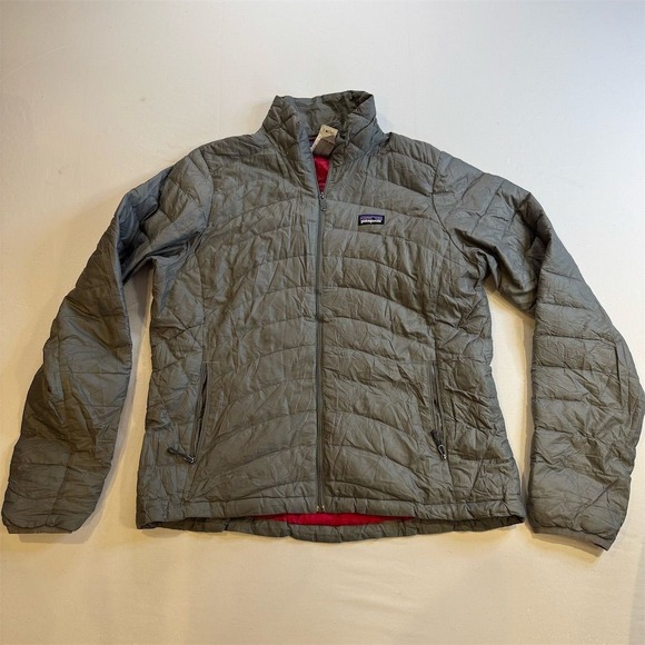 Patagonia Women's Micro Puff Jacket Gray Size M Winter Casual - Picture 1 of 7